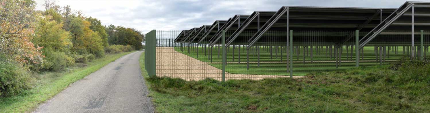 Simulation photographique du projet de la centrale solaire de Goussaincourt